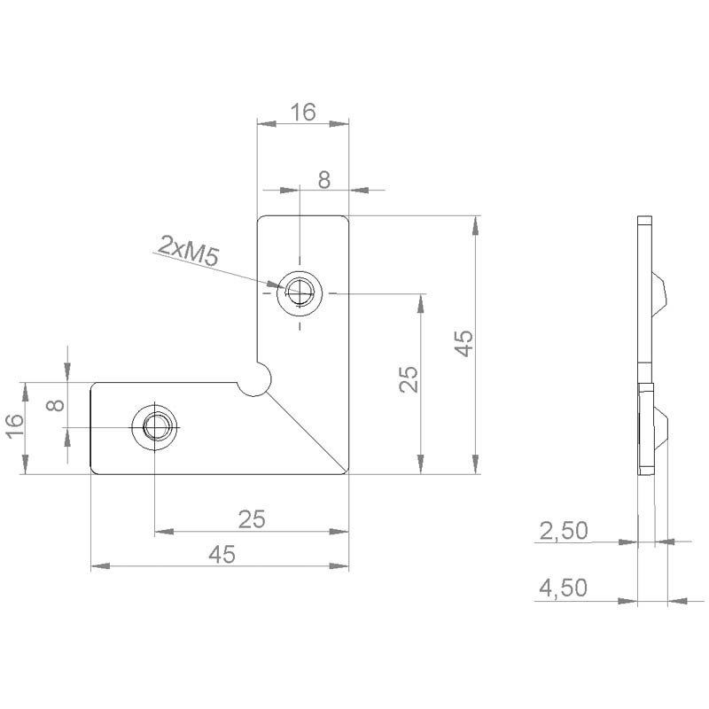 Aluminium frame connector III